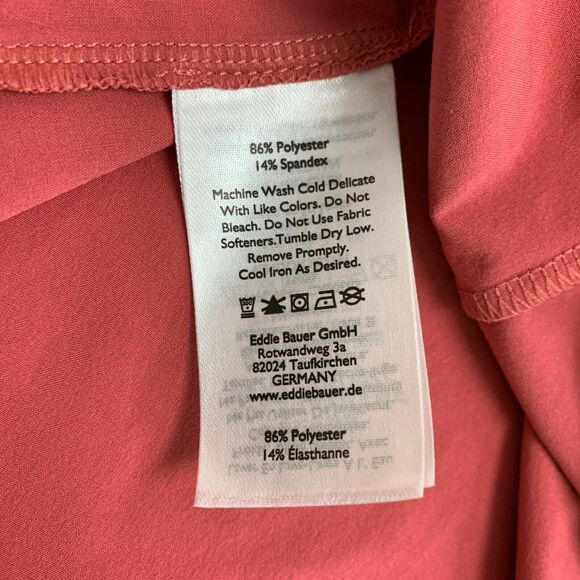 Eddie Bauer Shift Mini Dress Womens S Small Pink Notch Collar Sleeveless Jersey - Picture 8 of 14